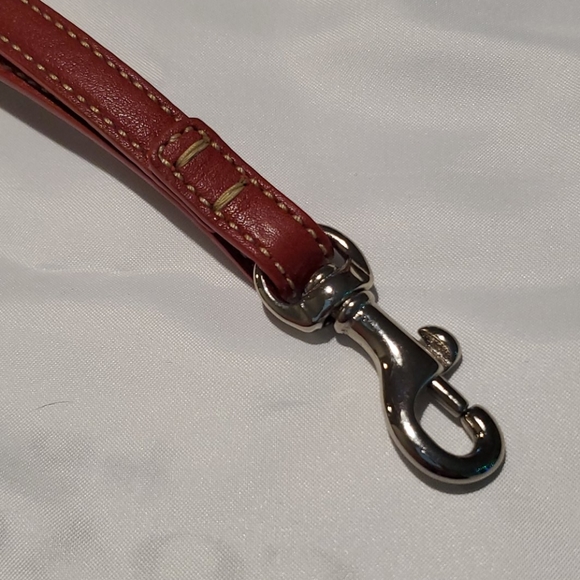Small Coach Wristlet Strap Red on Red w/Tan Stitch - Picture 5 of 5